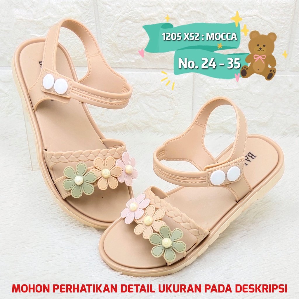 Sendal Anak Balance 1205 X52 Sandal Jelly Import Size 24-29Motif Bunga &amp; Tali Original Empuk Lentur Cantik Nice Diskon Promo