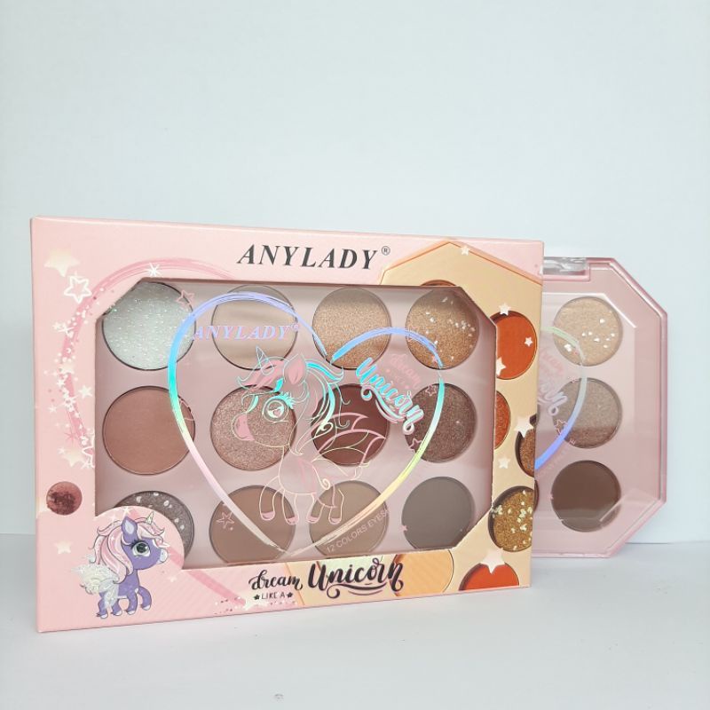 EYESHADOW ANYLADY UNICORN LOVE 12 WARNA