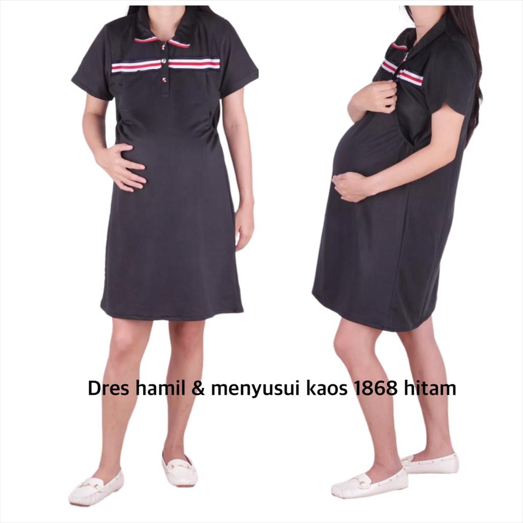 Dress Hamil &amp; Menyusui Kaos D1868