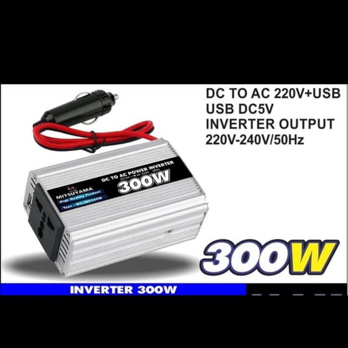 Power Inverter Mitsuyama 300 Watt Ms300 - Merubah Arus Dc Menjadi Ac