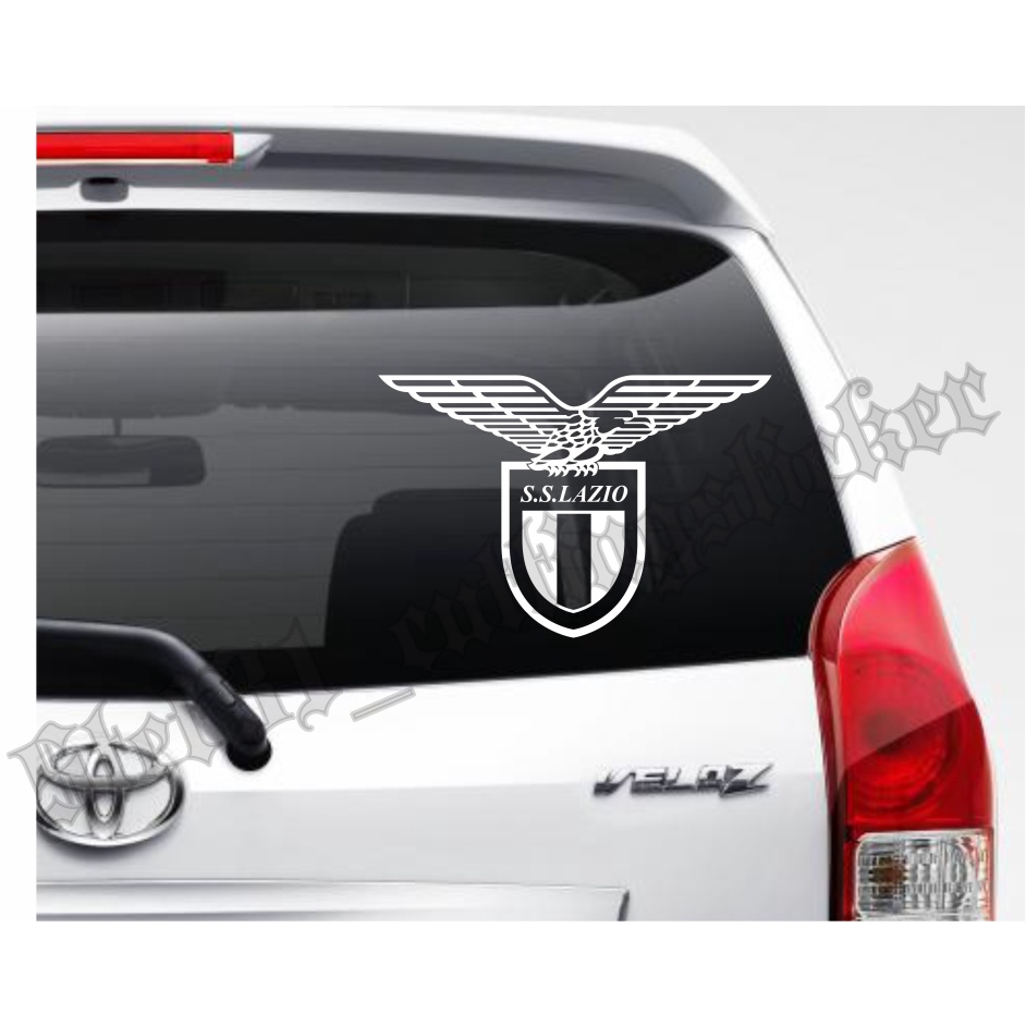 Stiker cutting logo lazio kaca mobil