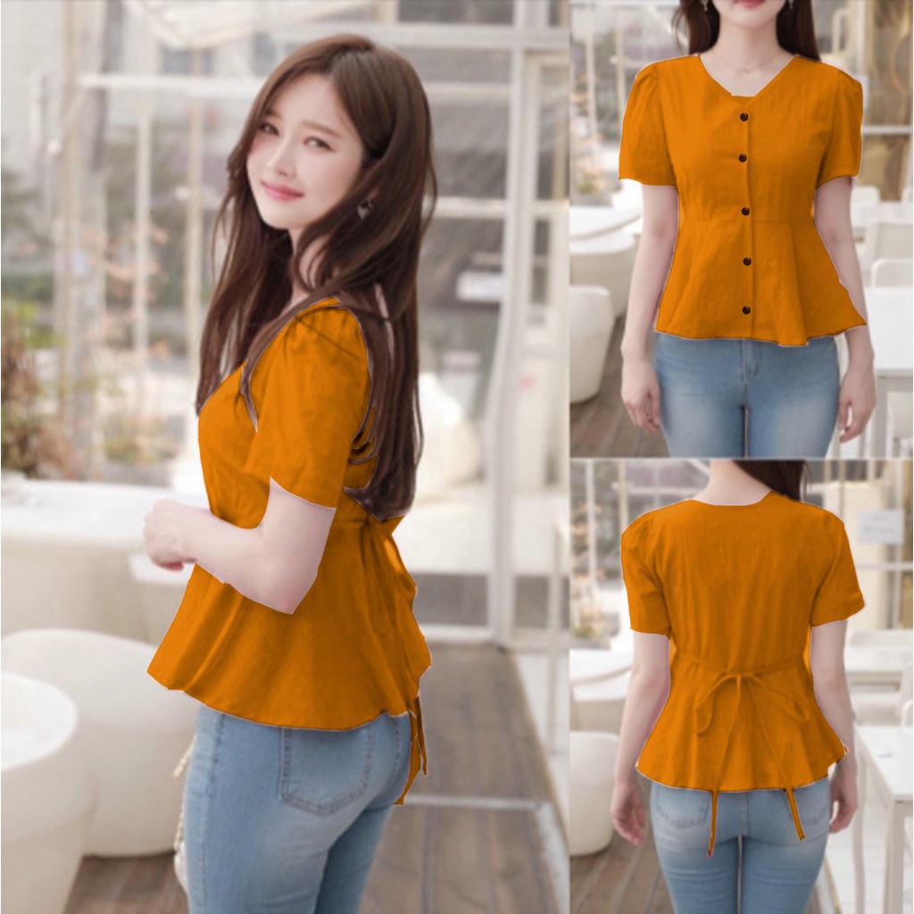 BDG-STYLE(COD) BLOUSE LUCIA/ATASAN KEKINIAN/BLOUSE WANITA /BLOUSE BAHAN MOSCREPE