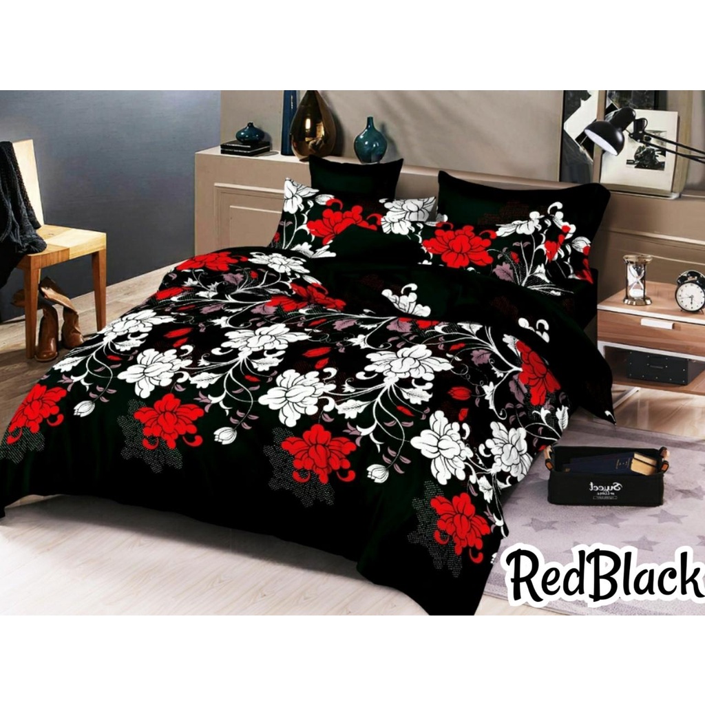 [ BISA COD ] SPREI MOTIF BUNGA 3D PROMO MURAH ANTI LUNTUR SEPREI UKURAN NO.1  180 x 200 2 SARUNG BANTAL 1 SARUNG GULING