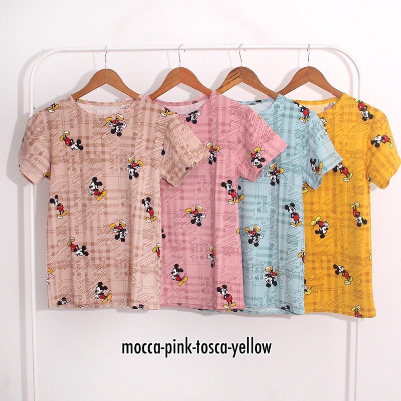 [Grosir] MICKEY Shirt - Kaos Wanita Babyterry Import LD88-92 / Tshirt Wanita / Kaos Wanita / R.15 - 186-5252