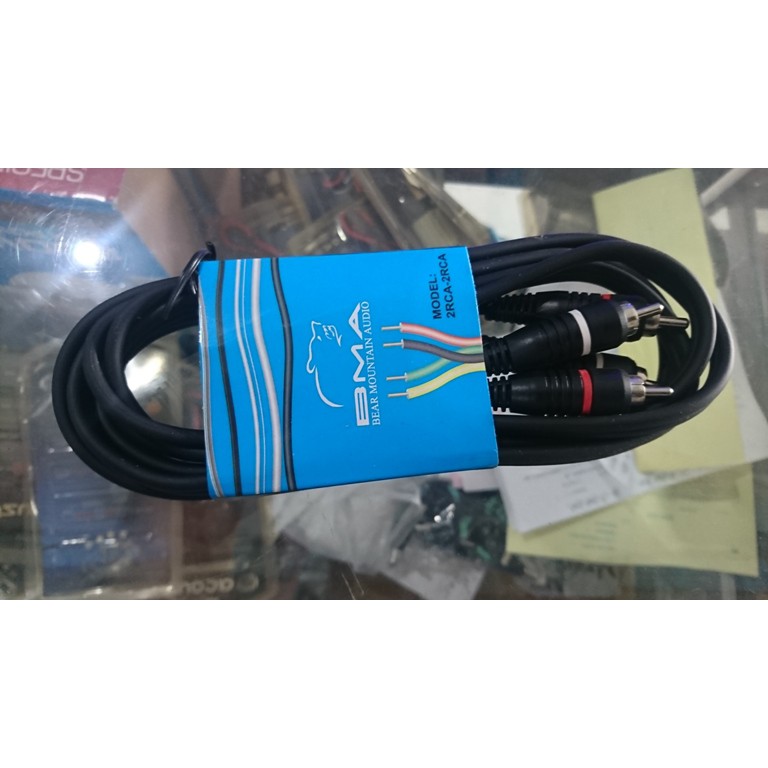 KABEL RCA 2 JALUR AUDIO MOBIL 1,8METER BMA BERKUALITAS