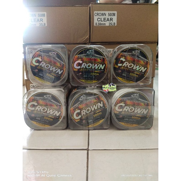 Senar Utecate CROWN 500M.     -dapat pelindung packing 3 lapis-