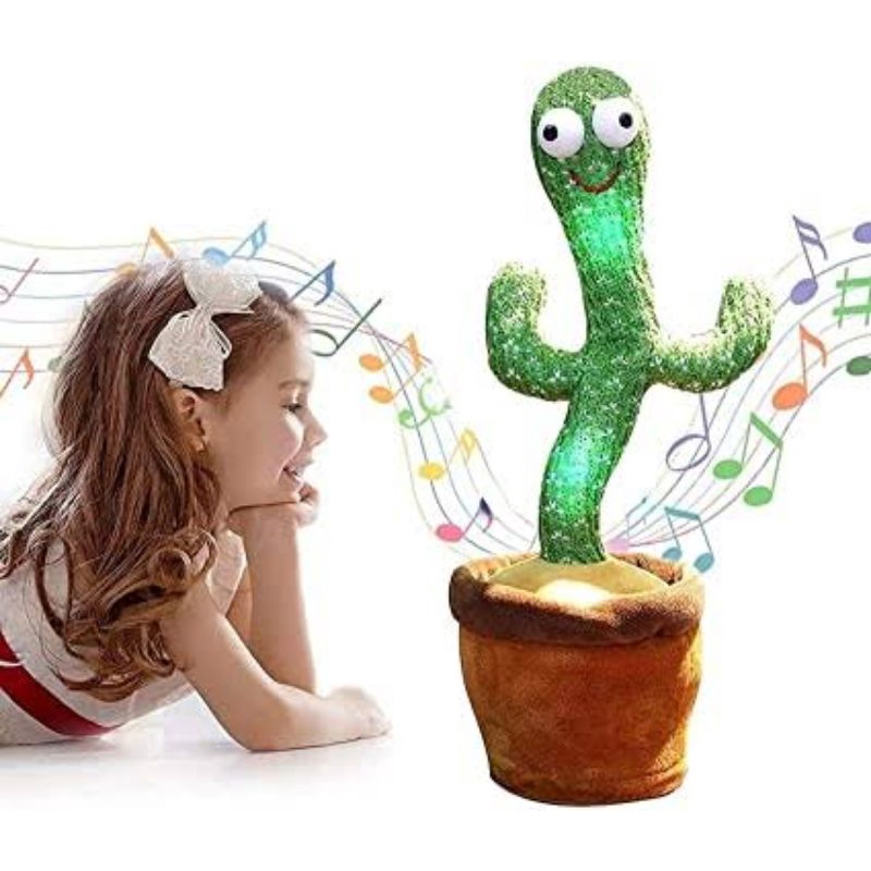 Cactus dancing unik kado hadiah kaktus joget goyang musik led lagu lucu seru Rekam suara nyayi