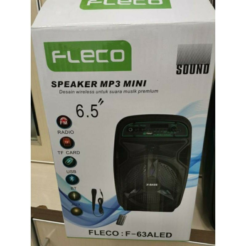 TERBARU SPEAKER FLECO F 63 led speaker bluetooth