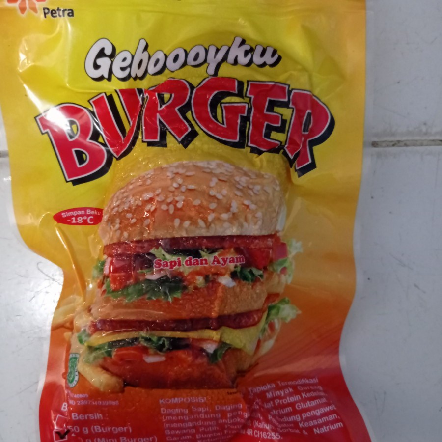 

GEBOOOYKU BURGER MINI 220 GR ( DAGING ISIAN BURGER) / GEBOYKU