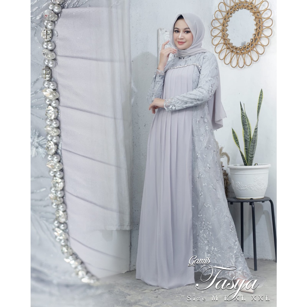 GAMIS TASYA GAMIS PESTA GAMIS PAYET GAMIS MODERN GAMIS MEWAH DRESS PESTA DRESS MEWAH DRESS PERNIKAHAN DRES LEBARAN GAMIS WISUDA BAJU SERAGAM OUT FIT WANITA FASHION MUSLIM TERBARU// Gamis Kebaya Terbaru Mewah