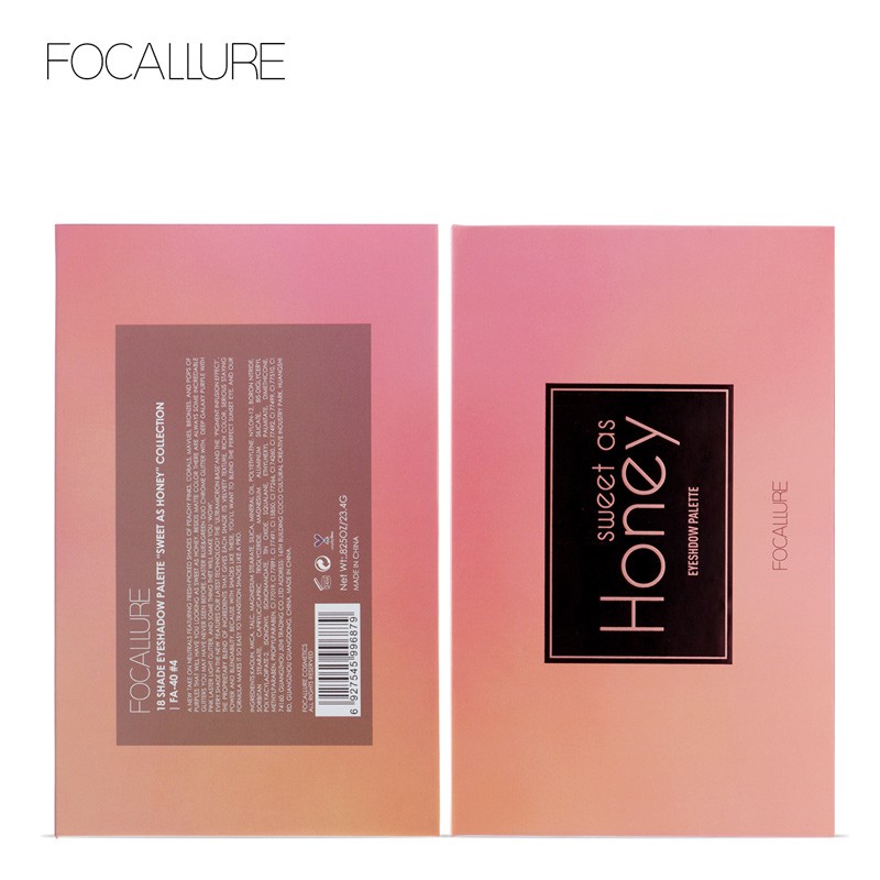 Focallure Eyeshadow Sweet As Honey 18 Color Eye Shadow Palette Matte Shimmer Focallure Eyeshadow Focallur