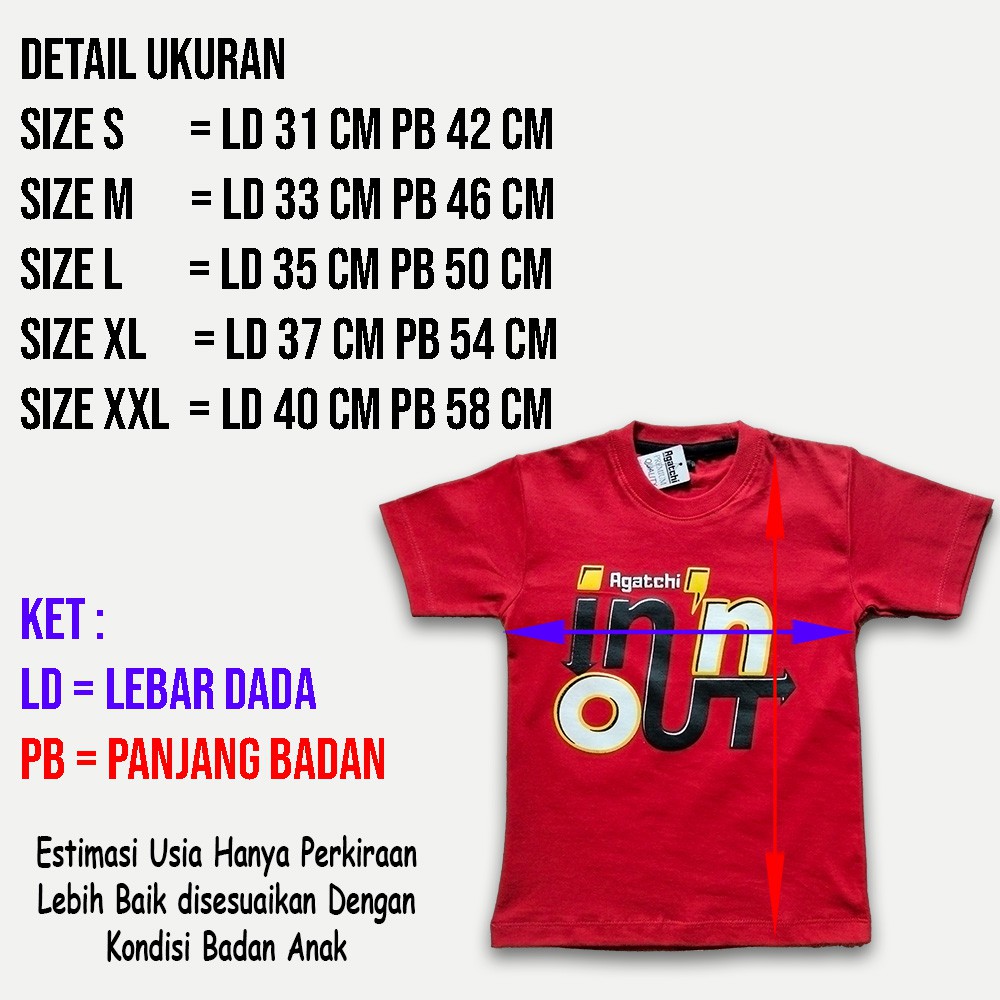 Kaos Anak / Baju Anak Distro Agatchi - In n Out