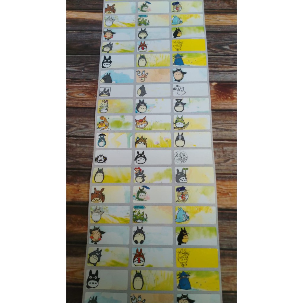 

Totoro Label nama sticker label name waterproof