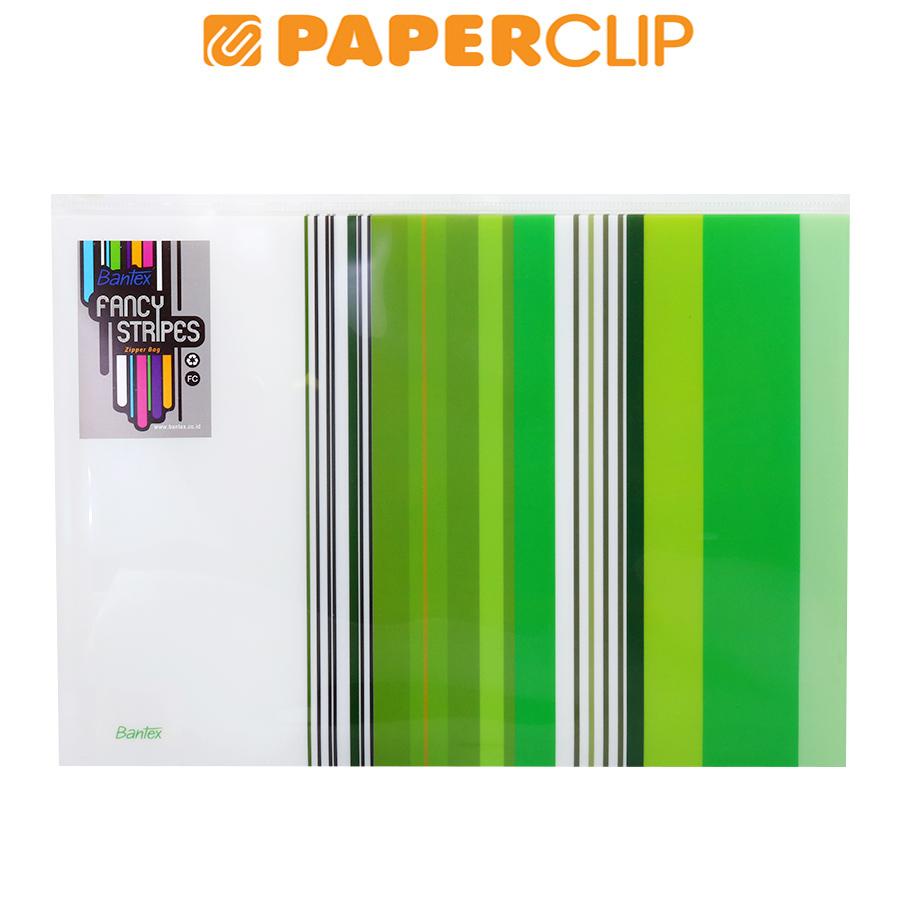 

ZIPPER BAG BANTEX FANCY STRIPES 8075 15 GRASS GREEN