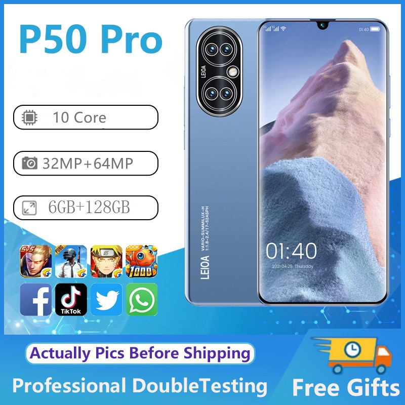 P50 Pro Smartphone 8GB + 256GB Ponsel Ponsel Android Asli Legit COD