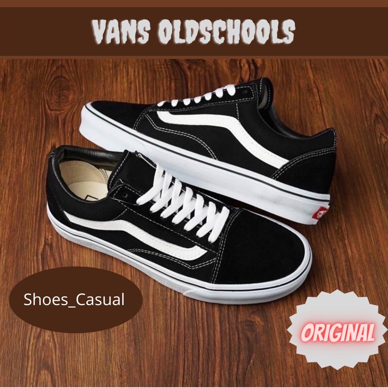 SEPATU VANS OLDSKOOL PREMIUM SNEAKERS SEKOLAH OLDSCHOOL IMPORT PRIA WANITA SEPATU VANS CLASSIC BLACK/WHITE (FREE ONGKIR)