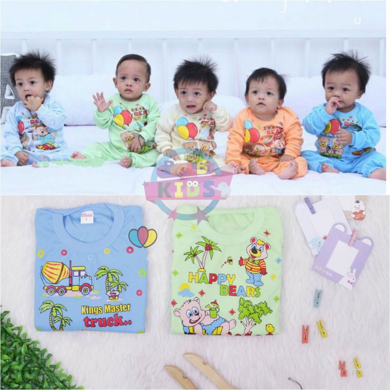 Baju Tidur Bayi Perempuan Laki Laki 0 12 Bulan Sleepsuit Unisex Karakter Kartun Lucu Bahan Premium