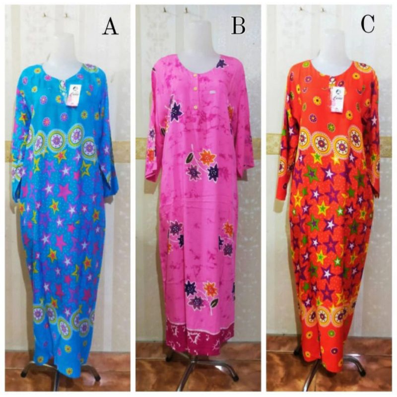 Daster katun lengan panjang/daster santai/daster rengganis