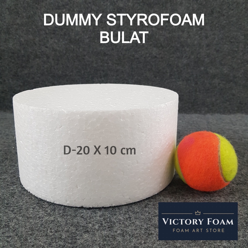 Dummy Styrofoam Bulat D. 20cm x 10cm