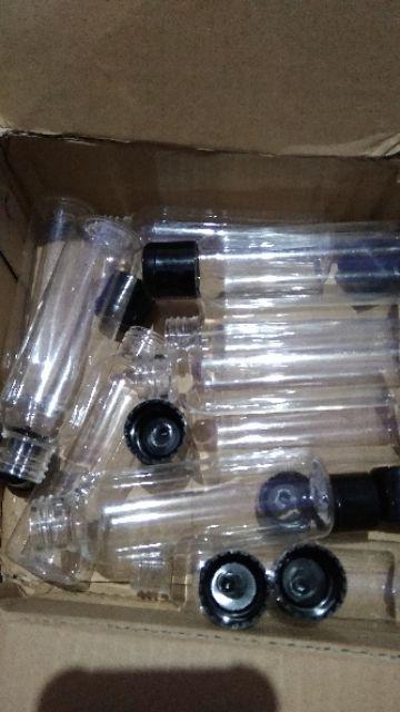 Botol 100 Ml Bening Tutup Flip Top Hitam Minimal 25 Pcs
