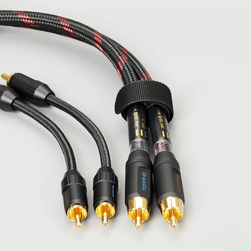 TOPPING TCR2 RCA Cable 6N Single Crystal Copper Gold-Plated RCA Professional Audio Cable