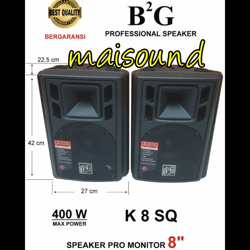 SPEAKER PASIF B2G 8 INCH SEPASANG BOX FIBER B2G 8INCH KUALITAS BAGUS