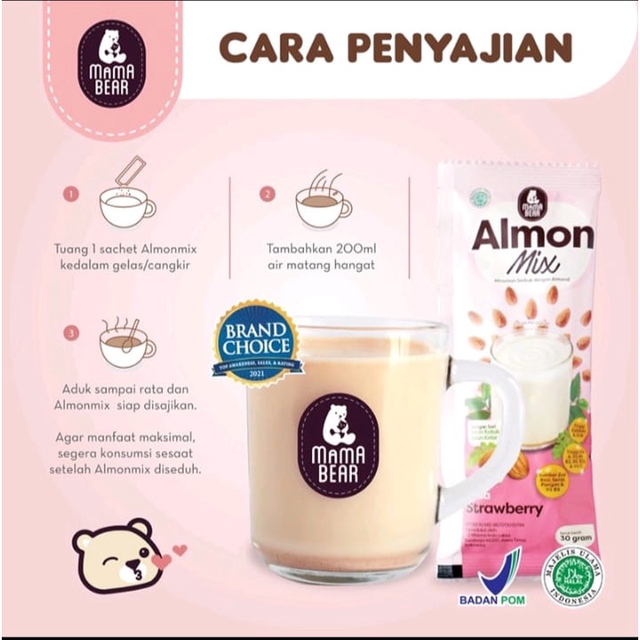 Mama Bear Almon Mix 1BOX / Susu Almon ( Booster Asi) / Minuman Penambah ASI