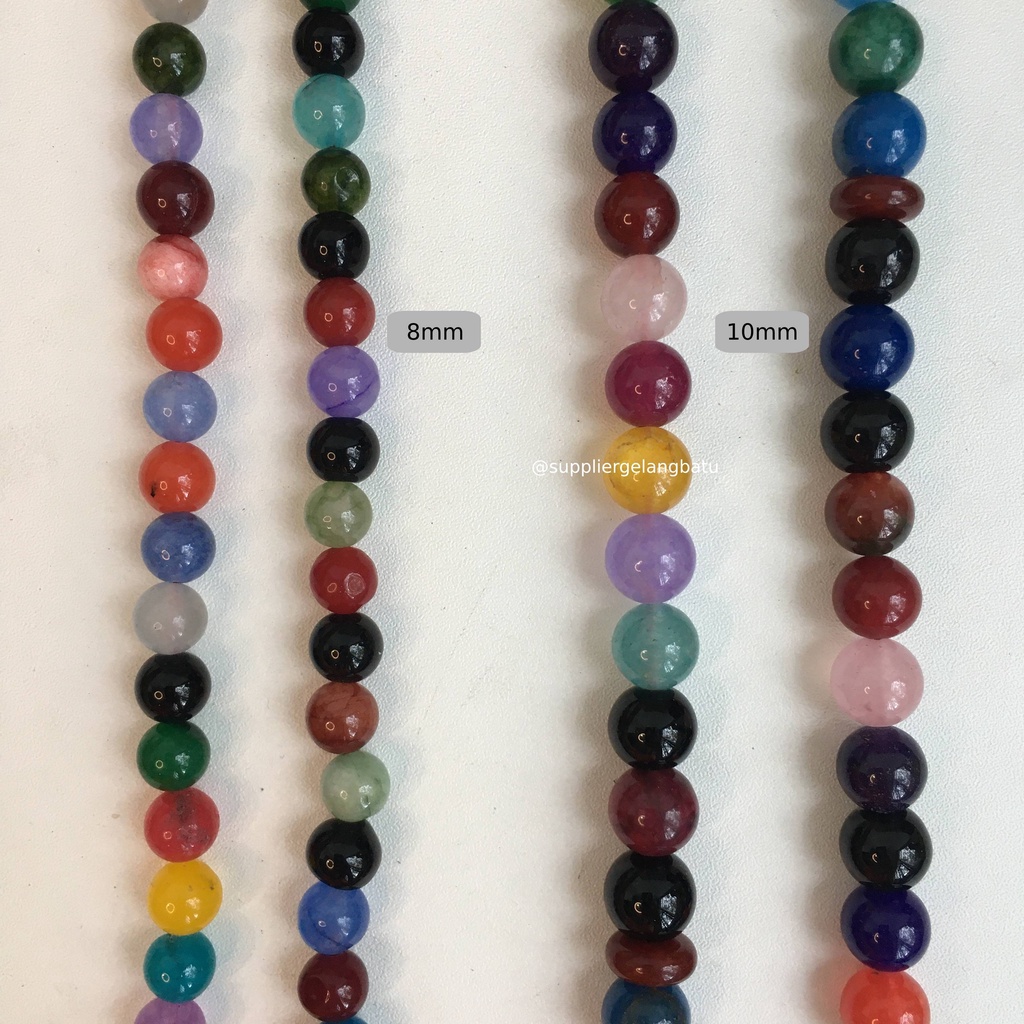 tasbih batu Multicolour Onyx 99 butir premium tasbeh alam kado akik