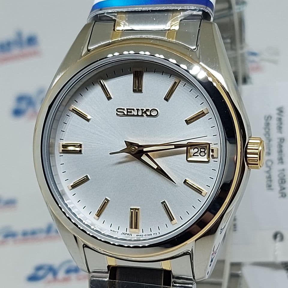 Seiko Quartz SUR320P1 Sapphire Two Tone - Jam Tangan Wanita SUR320