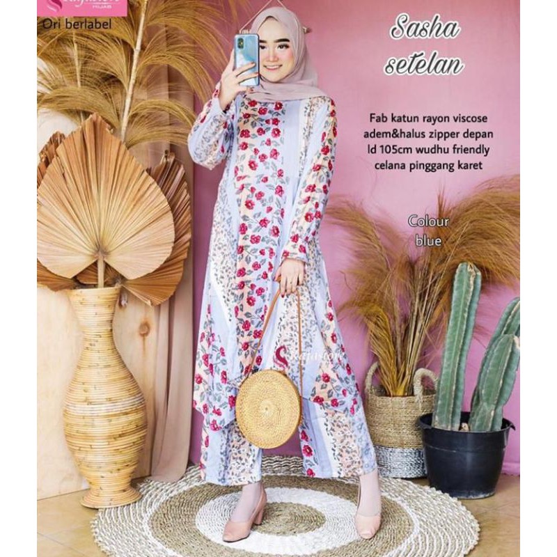 SETELAN WANITA RAYON PREMIUM FLOWERS SETELAN LOTUS