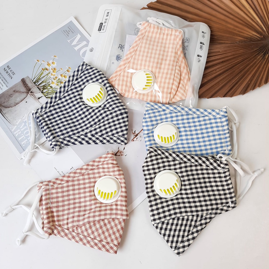 Oname.id Masker Kain Dewasa Katup Filter Faceshield Import Masker Dewasa Kekinian