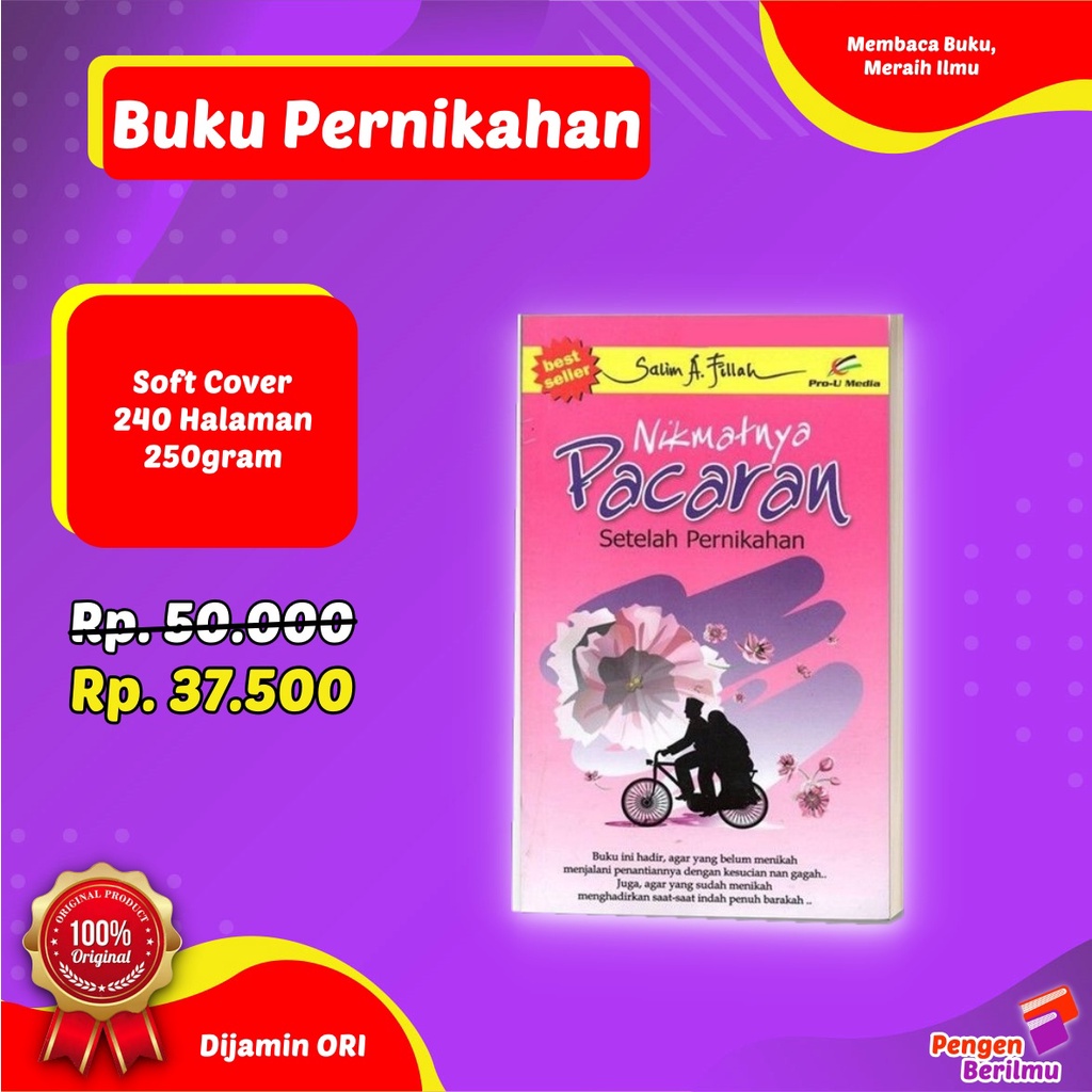 Jual Buku Nikmatnya Pacaran Setelah Pernikahan 100 Buku Original