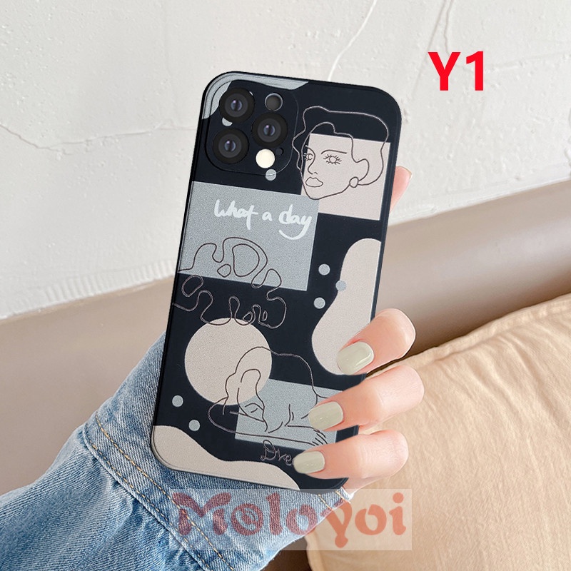 Soft Case Tpu Motif Geometri Untuk Iphone 6 6s 7 8 Plus Iphone 12 11 13 Pro Max X Xr Xs Max Se 2020