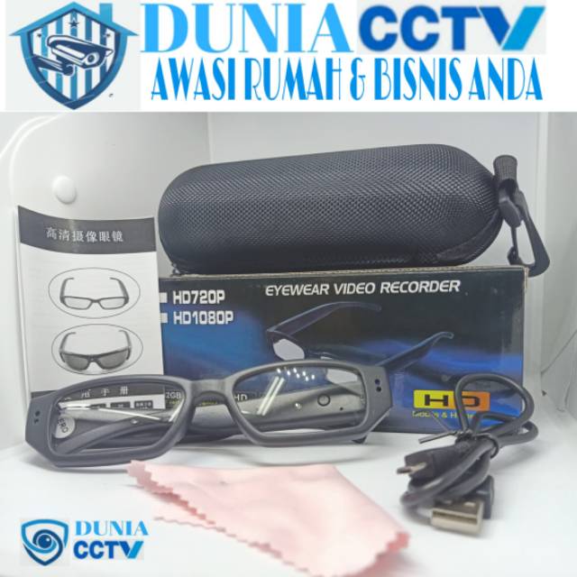 Spy cam FULL HD video camera spy model kacamata kamera tersembunyi