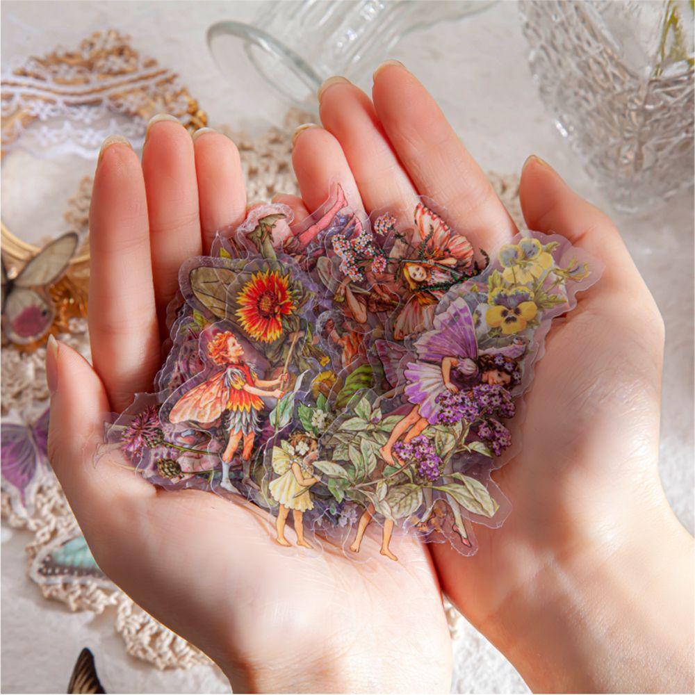 R-flower 45pcs Stiker Kawaii Kerajinan DIY Journal Diary PET Scrapbooking