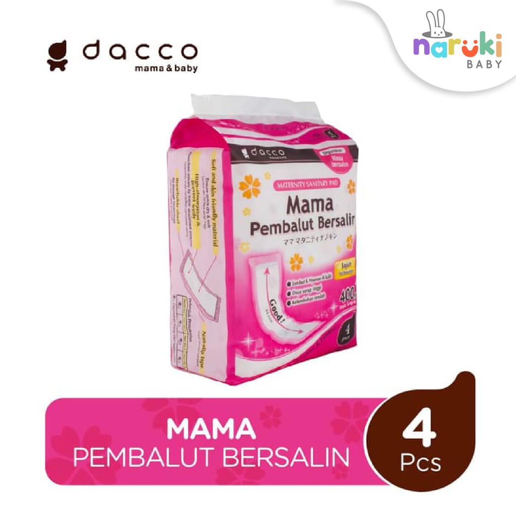 Dacco Mama Pembalut Bersalin &amp; Nifas 4 pcs Mamapad Maternity Sanitary Pad