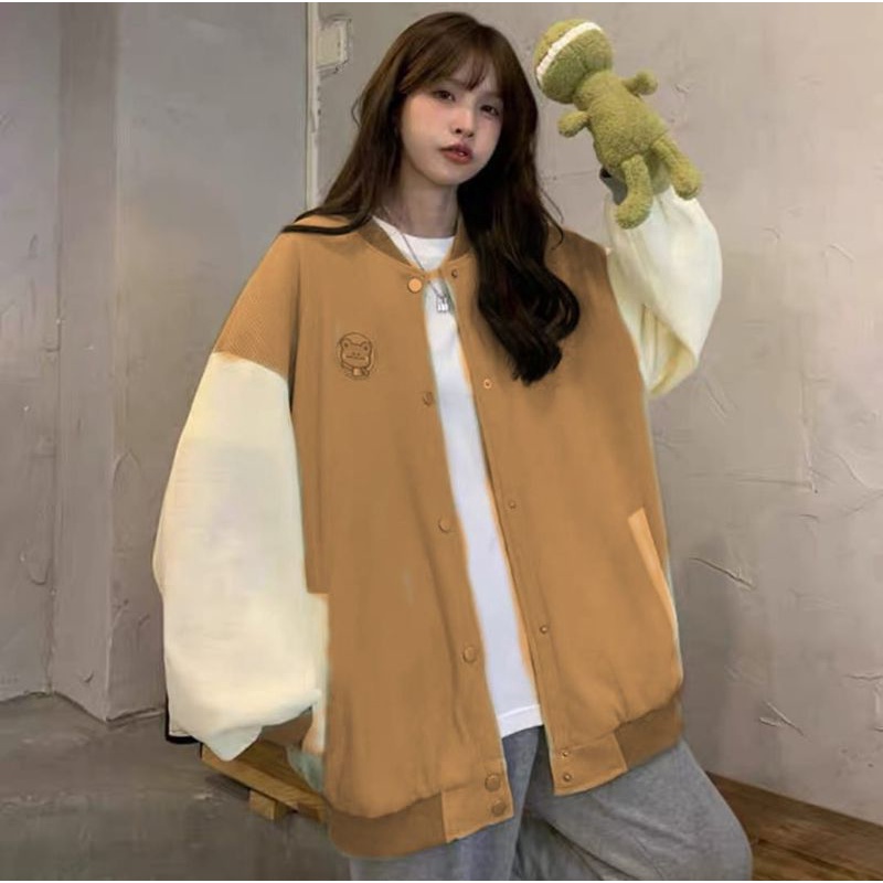 Zumma Baseball Bordier ✔ | Jaket Basebal Oversize Style Korean | Jaket Wanita