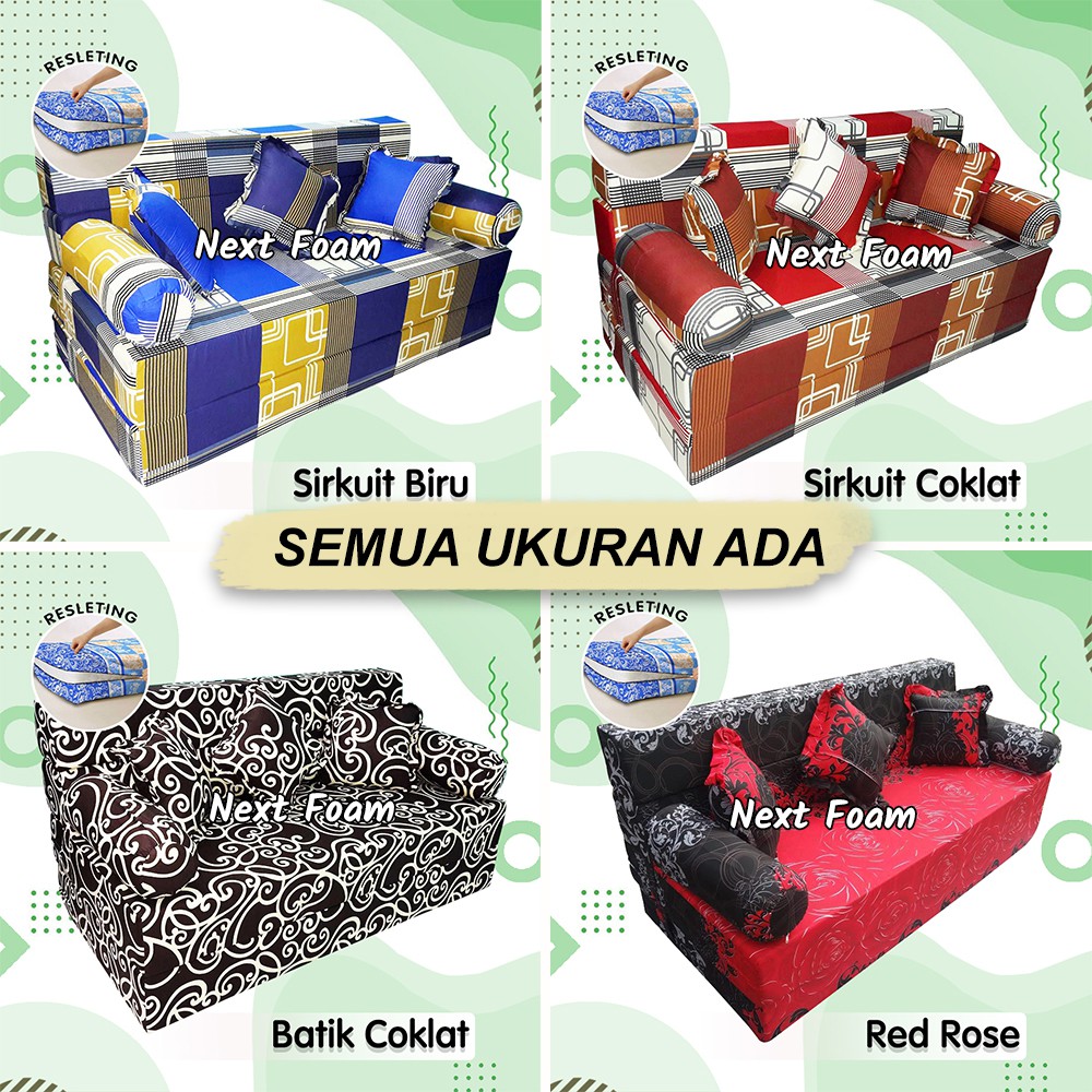 [ HANYA SARUNG ] Cover Sofabed sarung Sofa bed Inoac Tebal 15, 20 cm Semua Ukuran Motif Dewasa Anak-anak / Sarung Sofabed