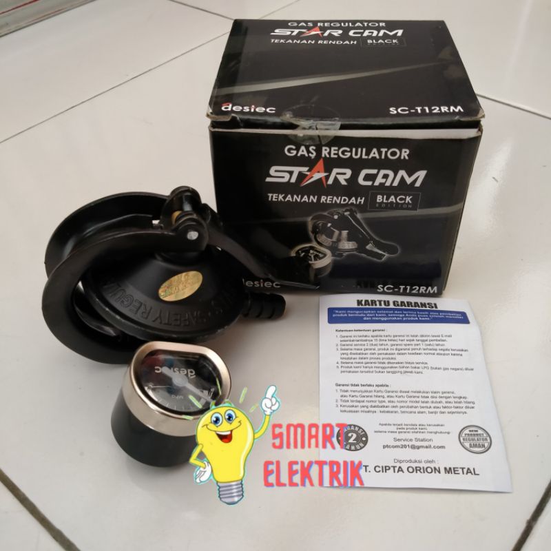 Regulator Gas Elpiji StarCam + Meter/ Kepala Gas Jepit StarCam SC-T12RM