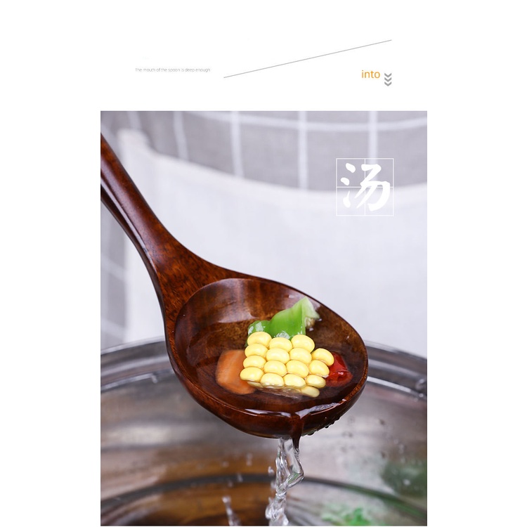 YUN Kitchenware Spatulas / Cooking Tweezers Peralatan Dapur Kayu Jati Dengan Pearlescent Teak Sendok Sup Sendok Sendok Sendok Kreatif Sendok Memasak/ Teak Rice Shovel /Colander / Round Spoon/Rice Shovel/Flat Shovel