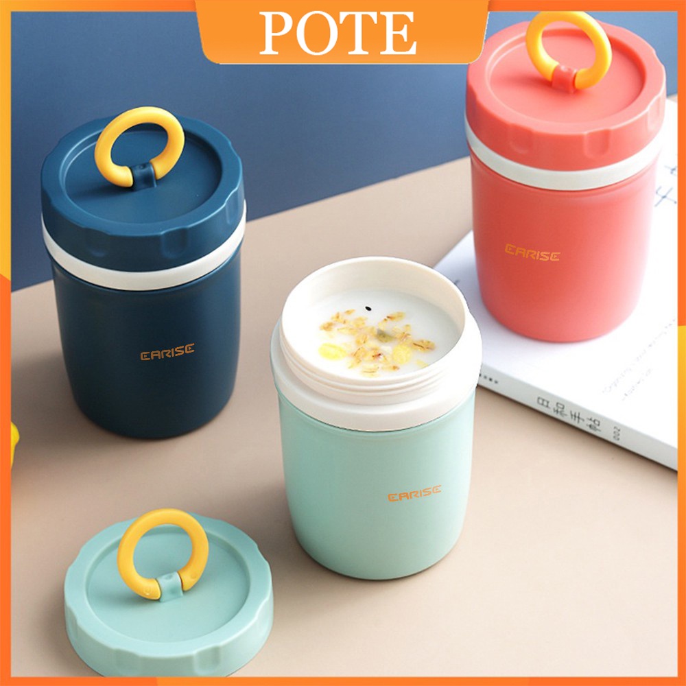 POTE 300ml Cangkir Sup Portabel / Wheat Straw Cangkir Susu / Breakfast cup/Anti Tumpah Panci sup Portable Mangkok sup