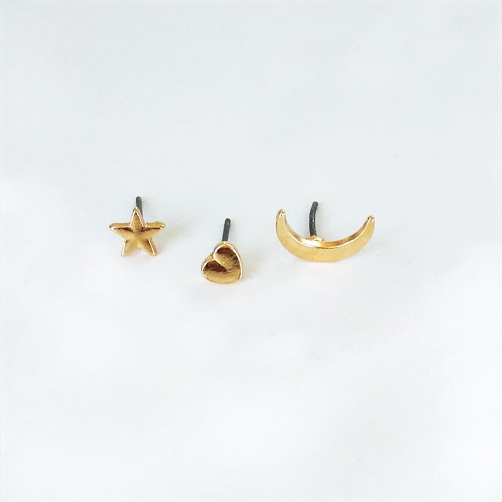 Lily 2Set/6PCs Anting Set Pesta Punk Perhiasan Minimalis