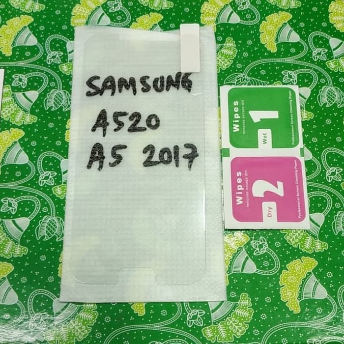 SAMSUNG A520 / A5 2017 tempered Gorilla Glass kaca dan silikon karet softcase mantul