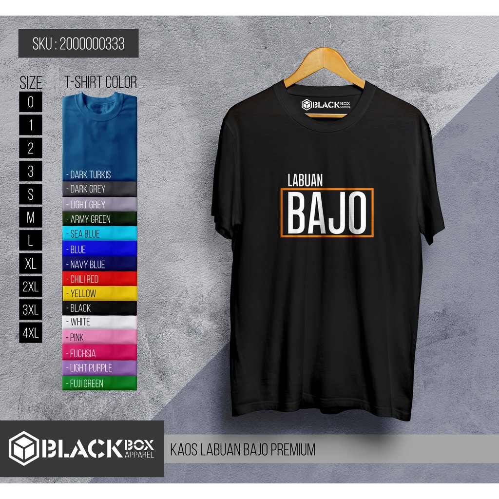 Kaos Distro Labuan Bajo Pulau Komodo - Kaos Komodo Island Premium