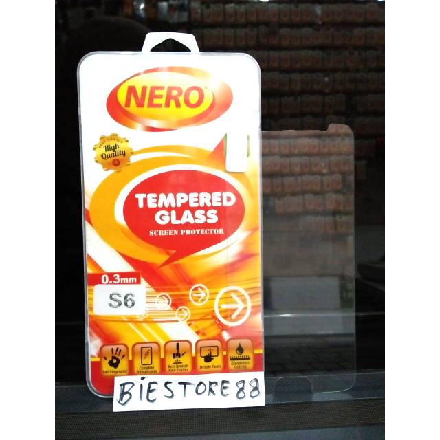 Tempered Glass Samsung Galaxy S6 flat Anti Gores Kaca Bening