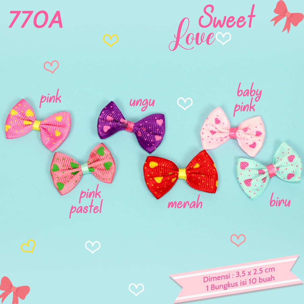 Pita Aplikasi Grosgrain Sweet Love 770A (Per-100Pcs)