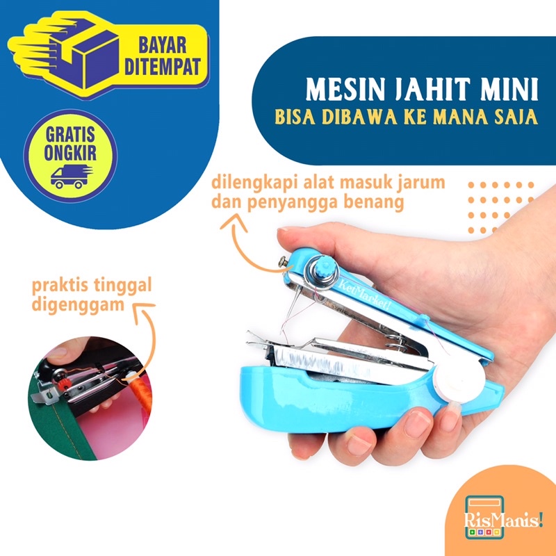 PORTABLE SEWING MACHINE - Mesin Jahit Genggam Staples Tangan Mini Praktis Serbaguna Efisien Inovatif