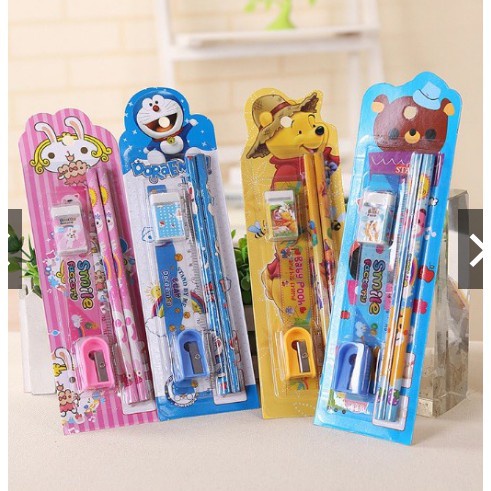 

[COD] MINI STATIONERY SET ALAT TULIS SEKOLAH 5in1 / PENSIL ATK SET 5in1