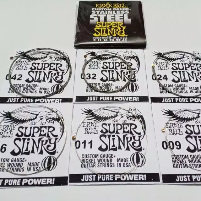 Senar Gitar Elektrik Ernie Ball Super Slinky 0,09