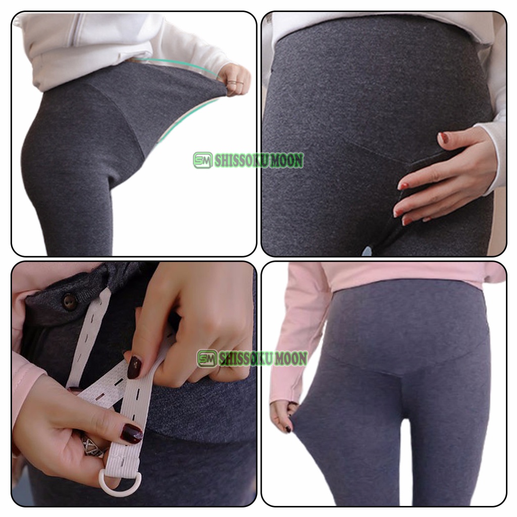 Celana Legging Hamil Panjang Bahan Tebal Elastis dan Adem